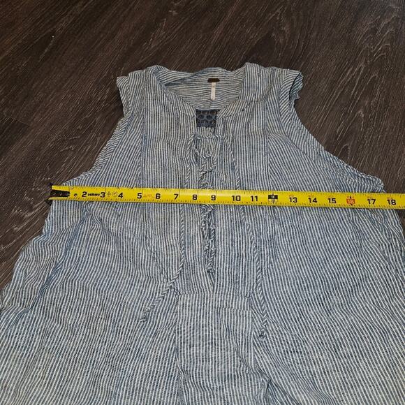 Free People Blue And White Stripe Mini Dress Size Small - Picture 4 of 7